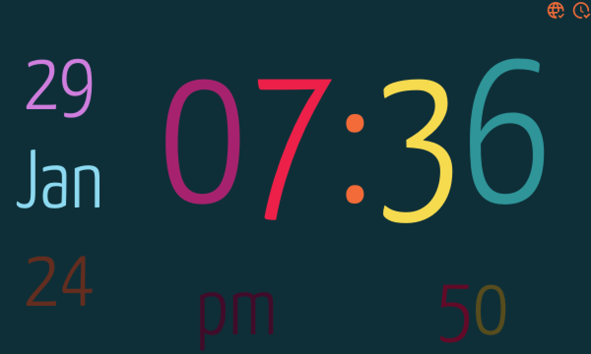 The main clock screen is very configurable.