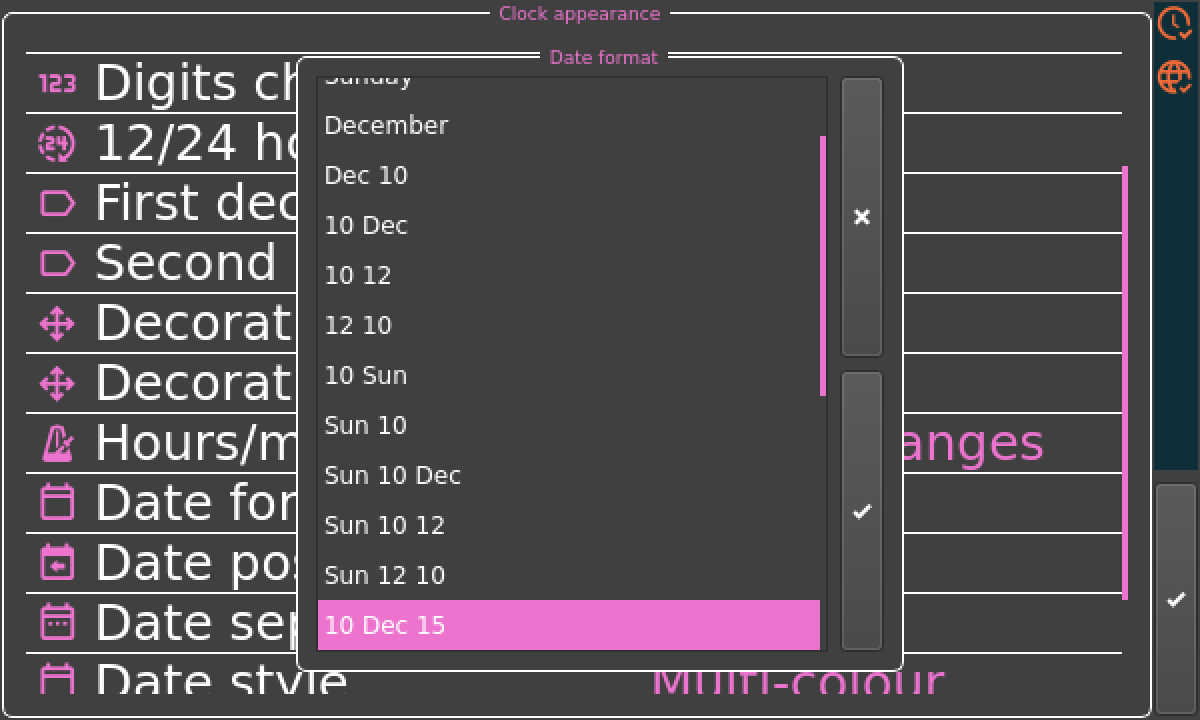 Configuring the date format